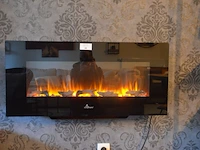 Elektrische wandhaard livin flame, ronde wandklok, kleine kist - afbeelding 4 van  7