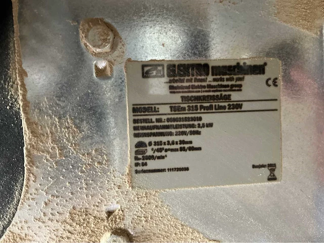 Elektro maschinen tsem 315 profi line tafelcirkelzaagmachine - afbeelding 6 van  6