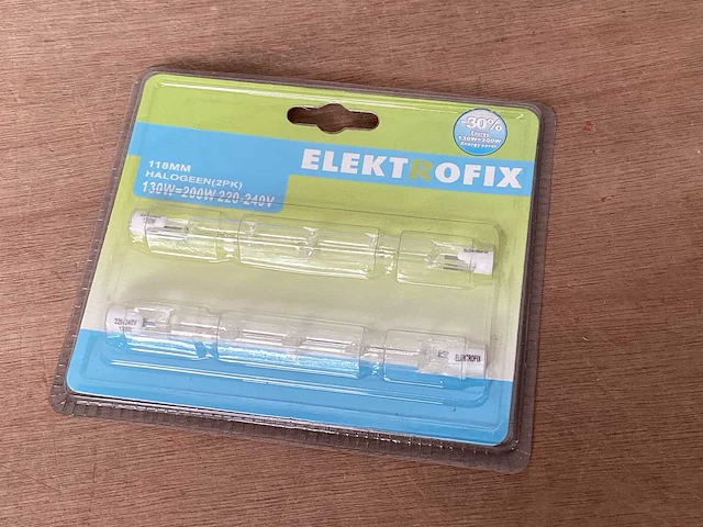 Elektrofix br06 118 mm halogeenbuis 200w, 2 pack (180x) - afbeelding 1 van  3
