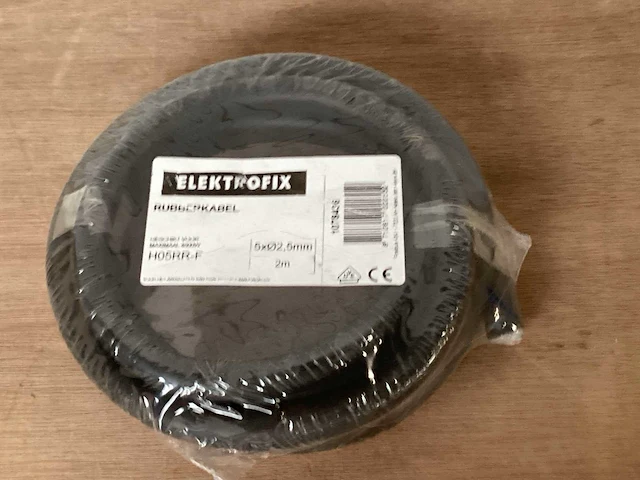 Elektrofix rubber kabel 5x2.5mm2, 2 meter (23x) - afbeelding 1 van  3
