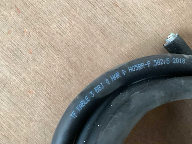 Elektrofix rubber kabel 5x2.5mm2, 2 meter (23x) - afbeelding 2 van  3