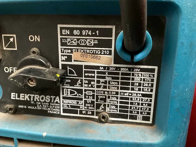 Elektrosta elektrotig 210 lasapparaat - afbeelding 4 van  4