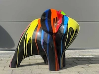 Elephant abstract black trash h63cm - afbeelding 1 van  2