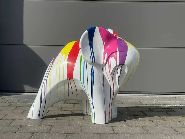 Elephant abstract white trash h63cm - afbeelding 1 van  2