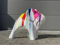 Elephant abstract white trash h63cm - afbeelding 1 van  2