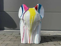 Elephant abstract white trash h63cm - afbeelding 2 van  2