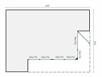 Elin - tuinhuis 19mm 4770x3510x2650mm onbehandeld - afbeelding 2 van  5