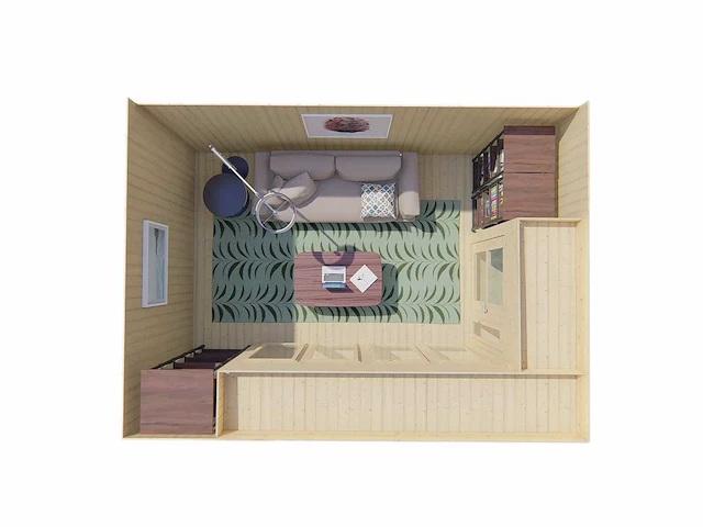 Elin - tuinhuis 19mm 4770x3510x2650mm onbehandeld - afbeelding 4 van  5