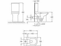 Elite randloos vloertoilet + jacob delafon toiletbril - afbeelding 5 van  5