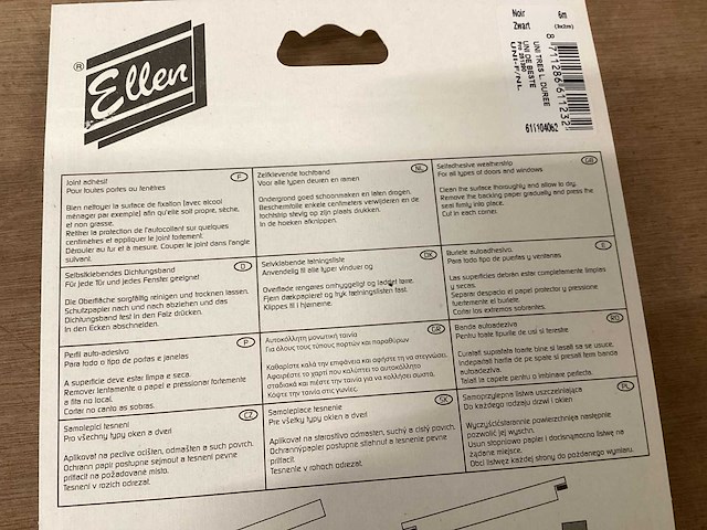 Ellen tochtband siliconen, pro 6 mtr (160x) - afbeelding 3 van  5