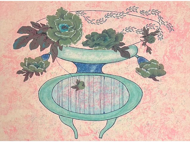 Ellen van toor - chair - kleurenzeefdruk - afbeelding 1 van  9