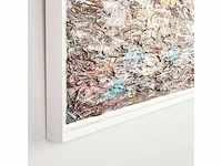 Elvira lopez - hand made - 1/1 kunstwerk - "mountain & see n°3" - 130 cmx90cm - ingelijst - uitzonderlijk - afbeelding 4 van  5