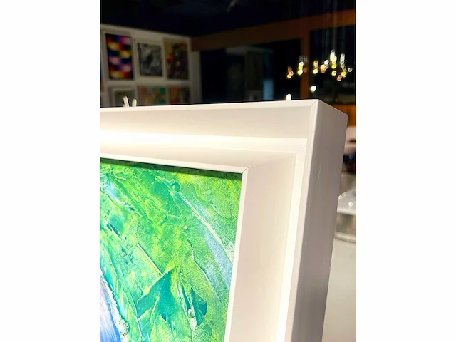 Elvira lopez - hand made - 1/1 kunstwerk!- "circle of life n°2" - 100x100 cm - ingelijst - uitzonderlijk - afbeelding 12 van  12