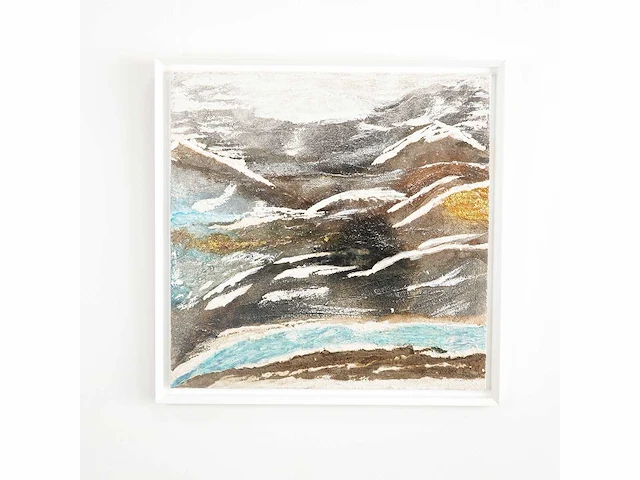 Elvira lopez - hand made - 1/1 uniek kunstwerk - 2 stuks van 85x85 cm - 180x 85 cm - uitzonderlijk - afbeelding 8 van  9