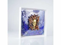 Elvira lopez - "la medusa n3" - sculptuur van medusa buste - 3d kunst op epoxy kunst frame van 40x40 cm. 1/1 - afbeelding 3 van  6