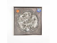 Elvira lopez - trio giant art "the world" 2024 -- 1/1 hand kunstwerk - 3 stuks van 110 cmx110cm - totale muur 110 cm x 350 cm- uitzonderlijk - afbeelding 5 van  15