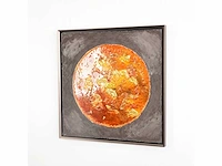 Elvira lopez - trio giant art "the world" 2024 -- 1/1 hand kunstwerk - 3 stuks van 110 cmx110cm - totale muur 110 cm x 350 cm- uitzonderlijk - afbeelding 15 van  15
