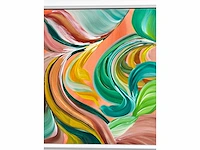 Elvira lopez, botanica n° 6- acrylverf - uniek kunstwerk 1/1 - 90x90 cm - ingelijst. 105x105 cm (schatting) - afbeelding 3 van  10