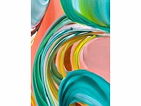 Elvira lopez, botanica n° 6- acrylverf - uniek kunstwerk 1/1 - 90x90 cm - ingelijst. 105x105 cm (schatting) - afbeelding 6 van  10