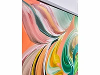 Elvira lopez, botanica n° 6- acrylverf - uniek kunstwerk 1/1 - 90x90 cm - ingelijst. 105x105 cm (schatting) - afbeelding 9 van  10