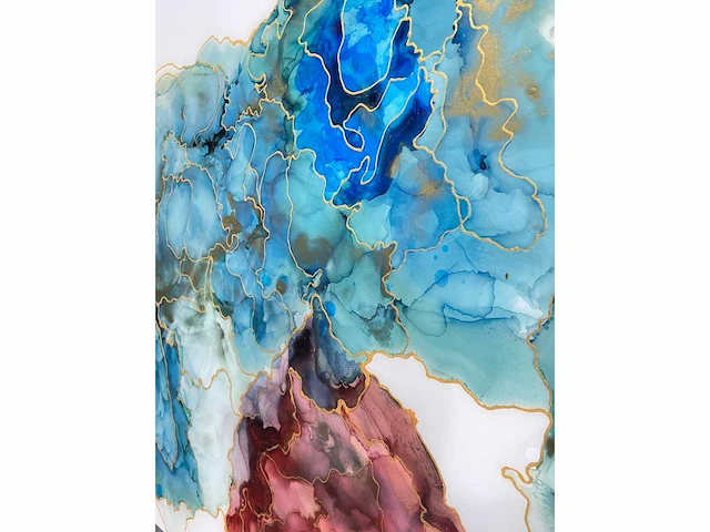 Elvira lopez "vida de colores" 2024 - kleuren inkt & epoxy - 1/1 hand kunstwerk - 130 cmx90cm - uitzonderlijk - afbeelding 5 van  9
