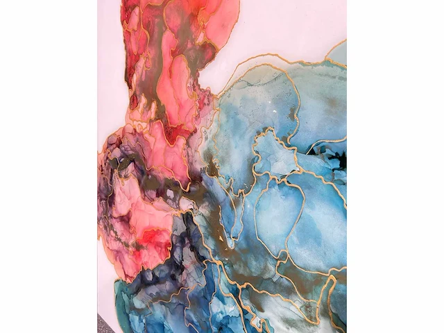 Elvira lopez "vida de colores" 2024 - kleuren inkt & epoxy - 1/1 hand kunstwerk - 130 cmx90cm - uitzonderlijk - afbeelding 6 van  9