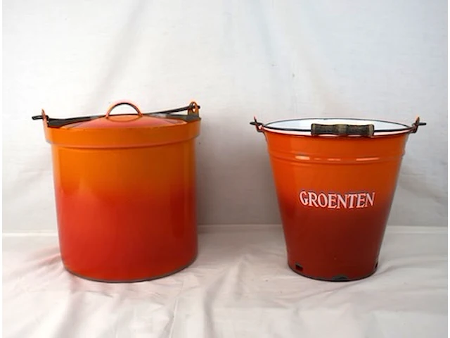 Emaille oranje (x2) - afbeelding 1 van  4