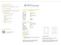 Emerald diamant 2.15ct – e/vs1 – hrd - afbeelding 4 van  4