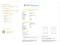 Emerald diamant 3.19ct – e/vvs2 – hrd - afbeelding 4 van  4
