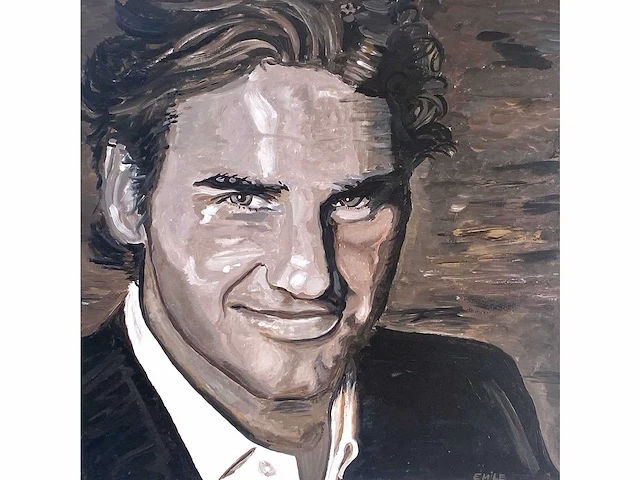 Emile - portret van roger federer - olie op doek - afbeelding 1 van  12