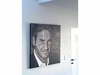 Emile - portret van roger federer - olie op doek - afbeelding 12 van  12