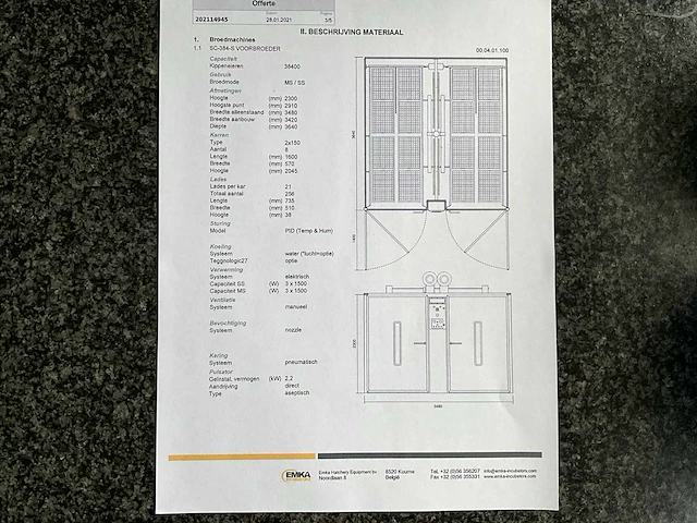 Emka - 2021 professionele broedmachine voor kippen 38.400st of fazanten 55.296st - afbeelding 28 van  29