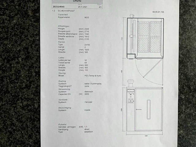 Emka - 2021 professionele broedmachine voor kippen 38.400st of fazanten 55.296st - afbeelding 29 van  29