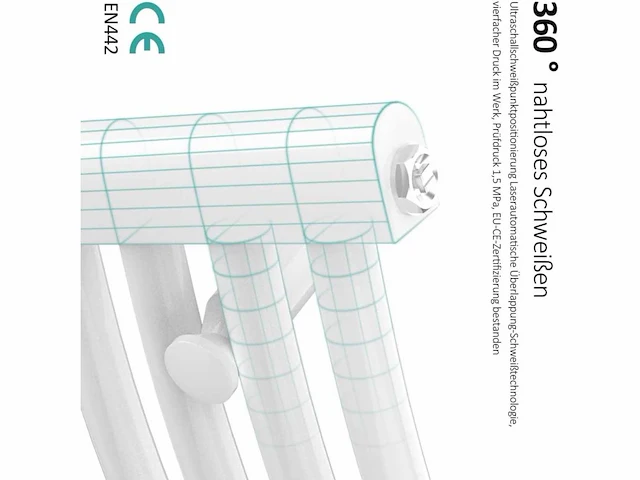 Emke elektrische handdoekverwarmer met thermostaat - afbeelding 3 van  5