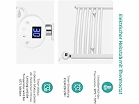 Emke elektrische handdoekverwarmer met thermostaat - afbeelding 4 van  5