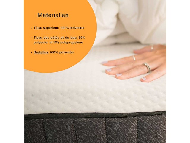 Emma hybrid ii matras | traagschuim & pocketspoelen | 140x200 cm - afbeelding 6 van  10