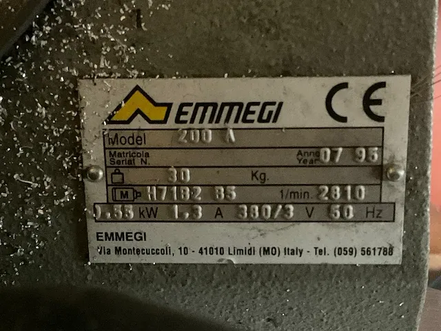 Emmegi - 200a - afkortcirkelzaagmachine - afbeelding 5 van  5