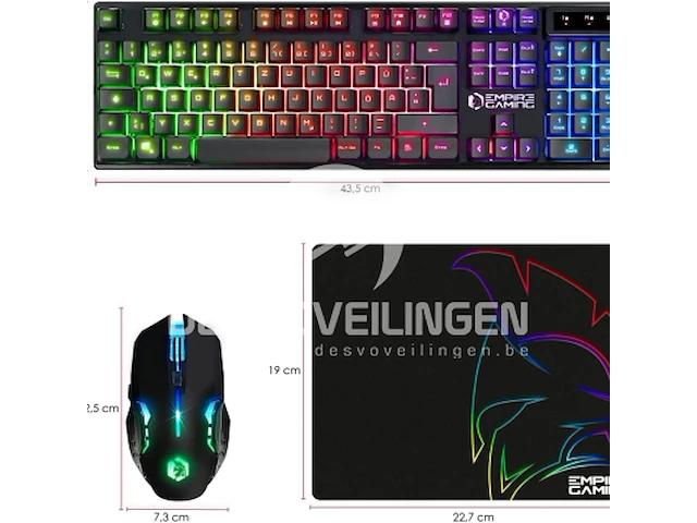 Empire gaming - armor rf800 wireless gaming keyboard mouse pack - afbeelding 8 van  8