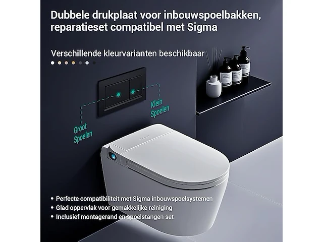 Empyreal plaat met uitlaatactivatoren en inbouwframe, geschikt voor geberit sigma - afbeelding 6 van  6