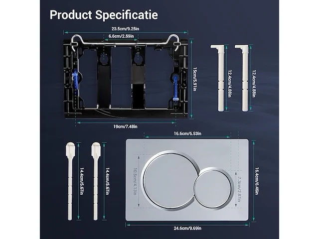 Empyreal toetsplaat voor wc - afbeelding 4 van  6