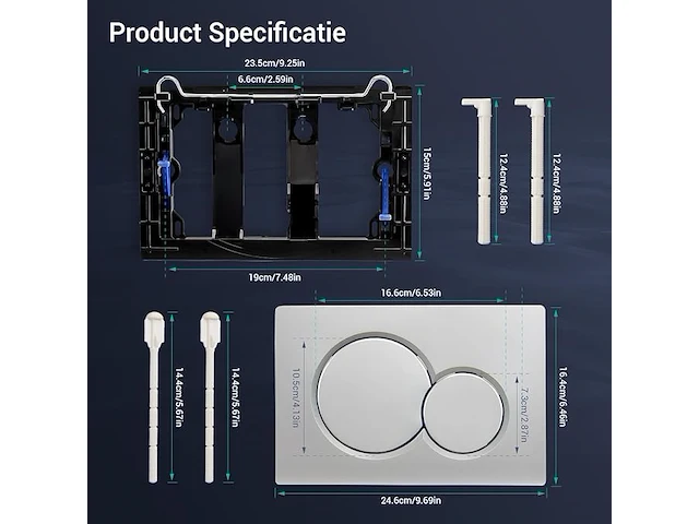 Empyreal wc bedieningsplaat - afbeelding 3 van  6