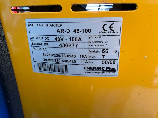 Energic plus ar-d 48-100 batterijlader - afbeelding 4 van  4