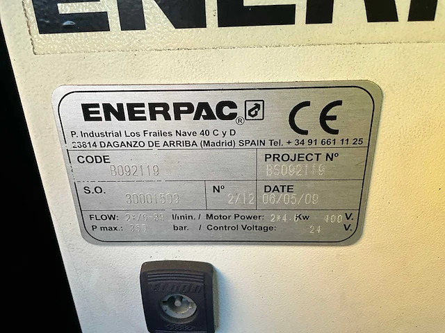 Enerpac b12204610 besturingskast - afbeelding 2 van  5