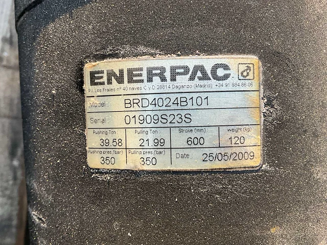 Enerpac brd4024b101 hydraulische cilinders - afbeelding 10 van  13