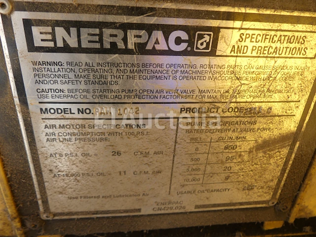 Enerpac pam 1042 hydropneumatische pomp - afbeelding 4 van  5