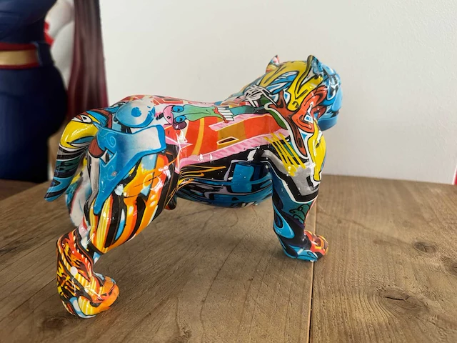 Engelse bulldog staand graffiti h15,5cm - afbeelding 3 van  3