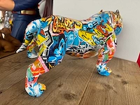 Engelse bulldog staand graffiti h22,5cm - afbeelding 3 van  3