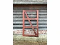 Enkel poortkader padouk (126 cmb x 211 cmh) - afbeelding 2 van  3