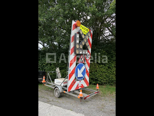 Enkelassige aanhangwagen met signalering - afbeelding 12 van  17