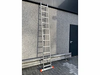 Enkele ladder 1x7 aluminium - afbeelding 2 van  3